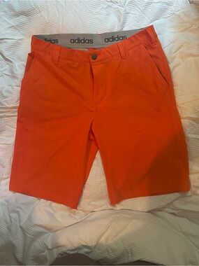 adidas Orange Flat Front Men's Shorts l